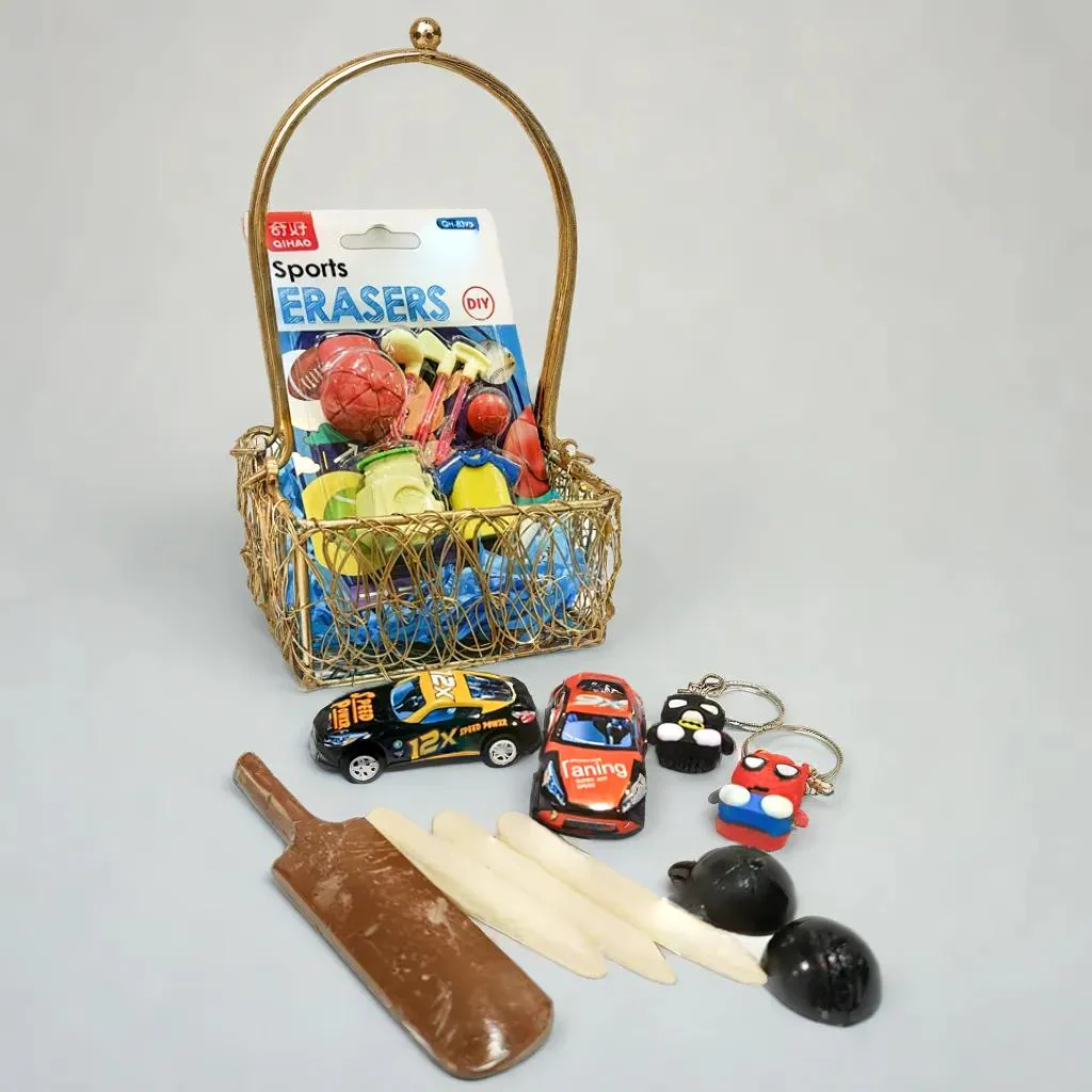 Golden Basket Cricket Choco Hamper for Boys - Image 2