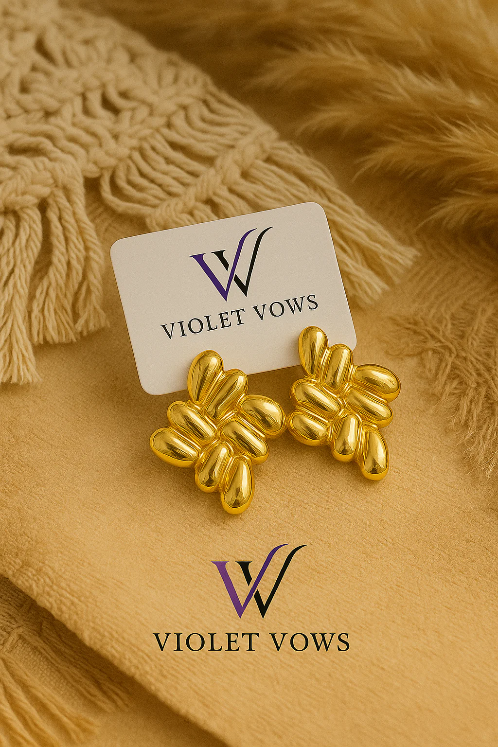 Golden Blossom Studs - Image 3