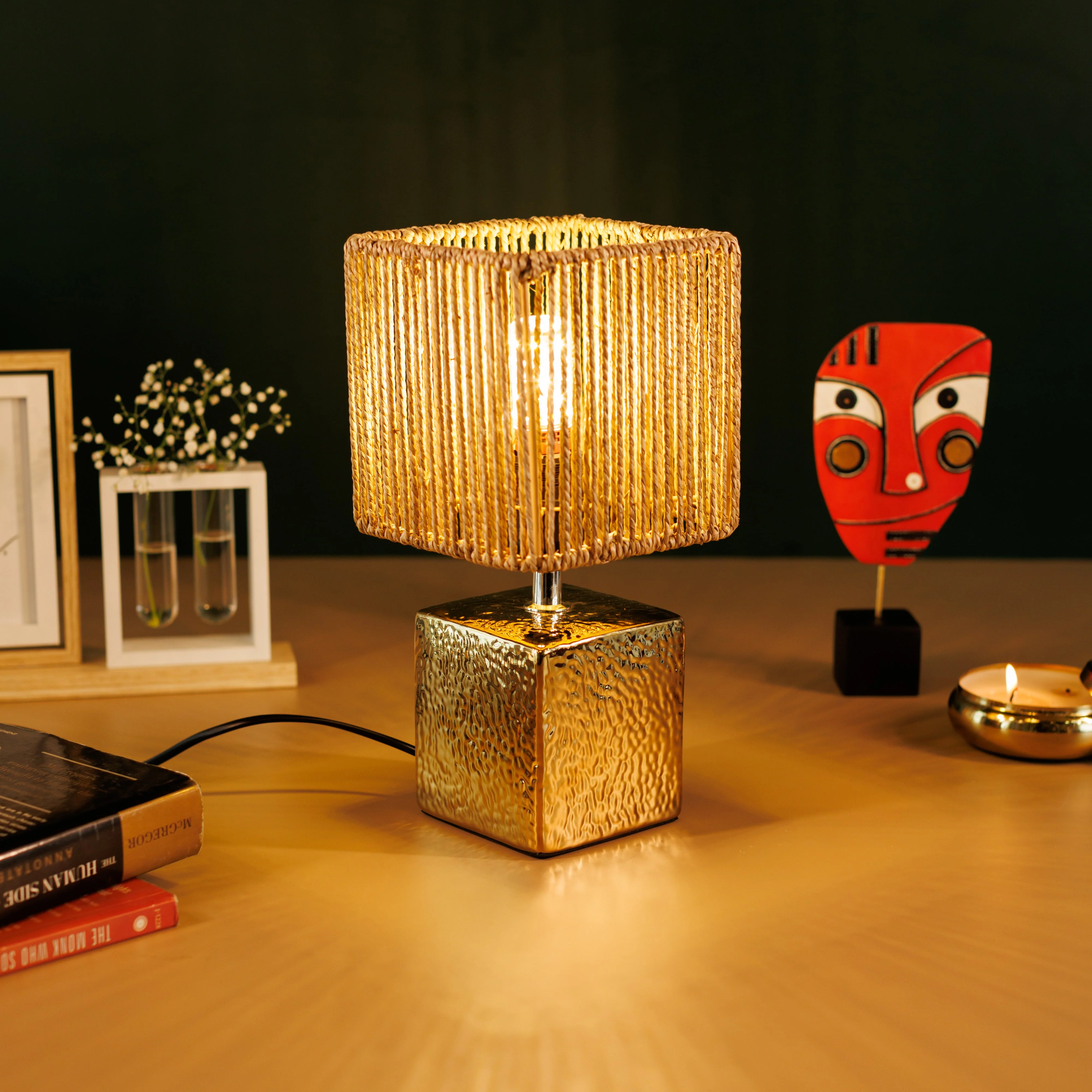 Golden Cermaic Luxury Table Lamps - Image 2