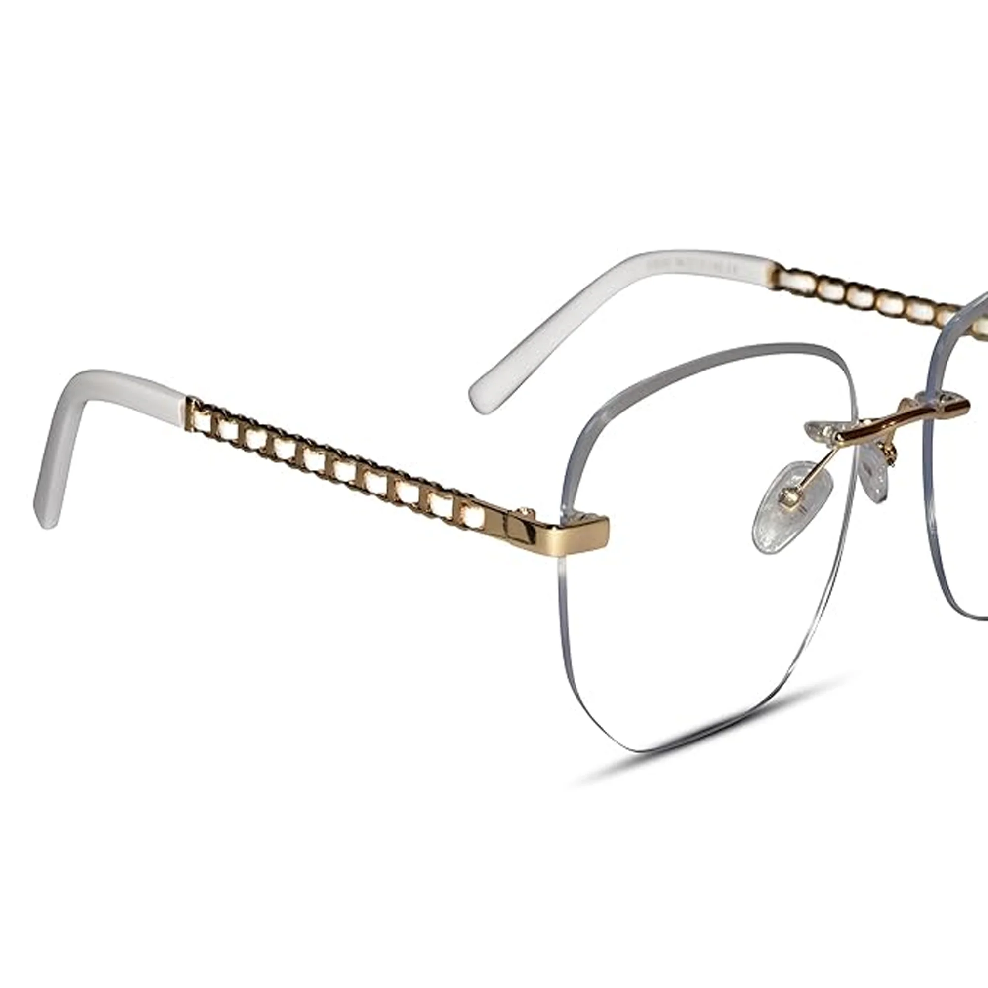 Golden Frameless Designer Computer Glasses - Image 2