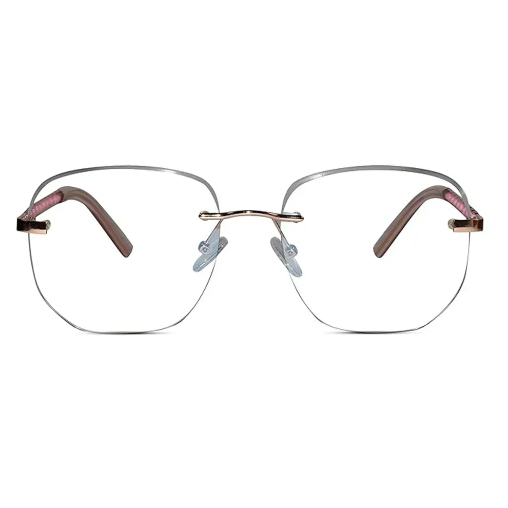Golden Frameless Designer Computer Glasses - Image 5