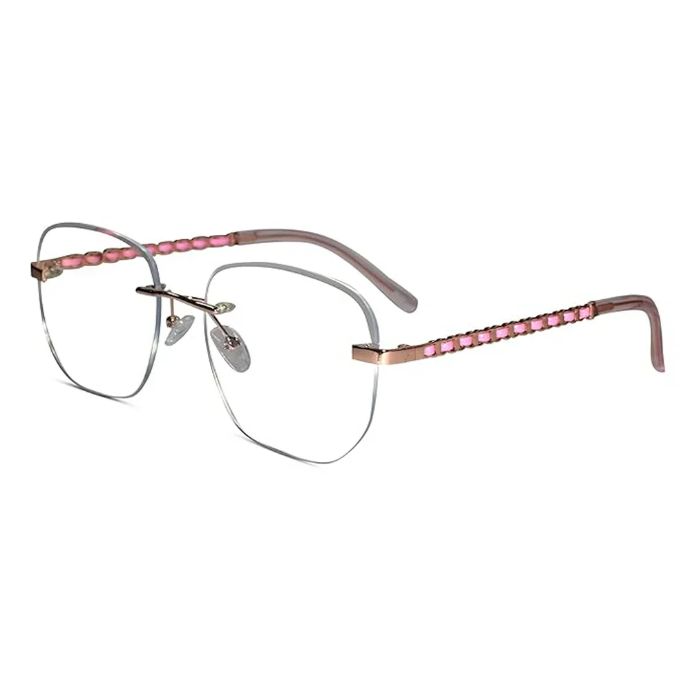 Golden Frameless Designer Computer Glasses - Image 7