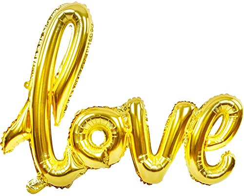 Golden Love Alphabet Foil Balloon