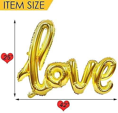 Golden Love Alphabet Foil Balloon - Image 2