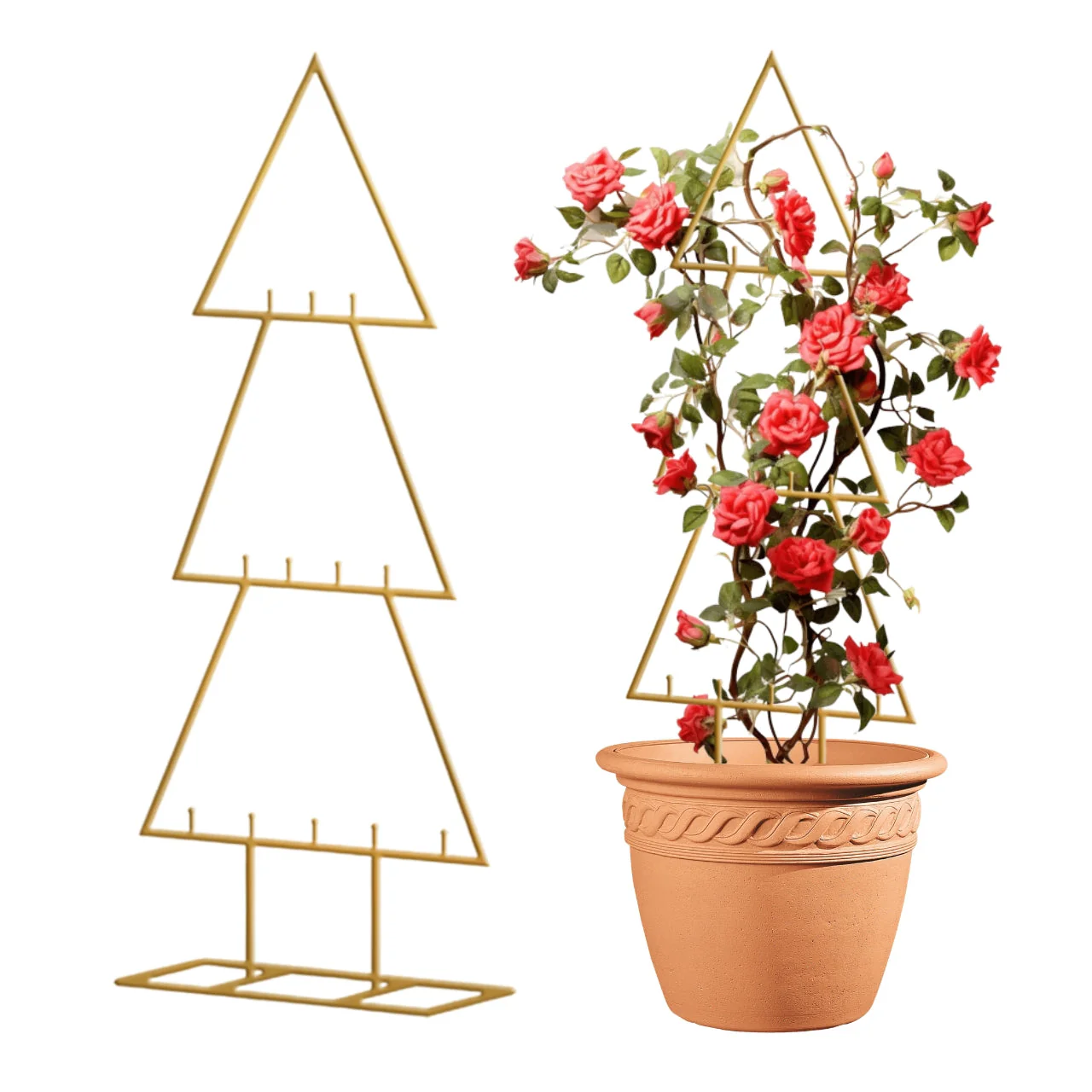 Golden Metal Christmas Tree Organizer Stand – Multi-Tier Display (23.6 Inch) - Image 2