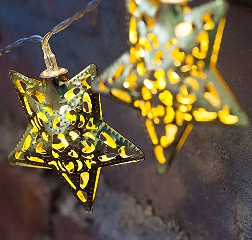 Golden Metal Star LED String Light - Image 4