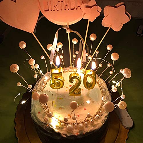 Golden Numerical No. 0 Birthday Candles - Image 3