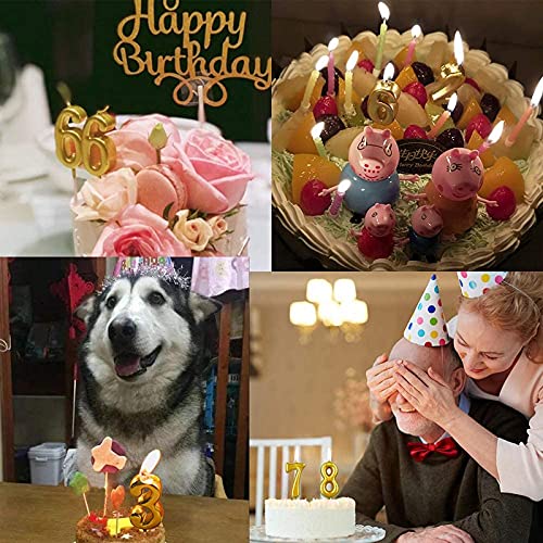 Golden Numerical No. 6 Birthday Candles - Image 3