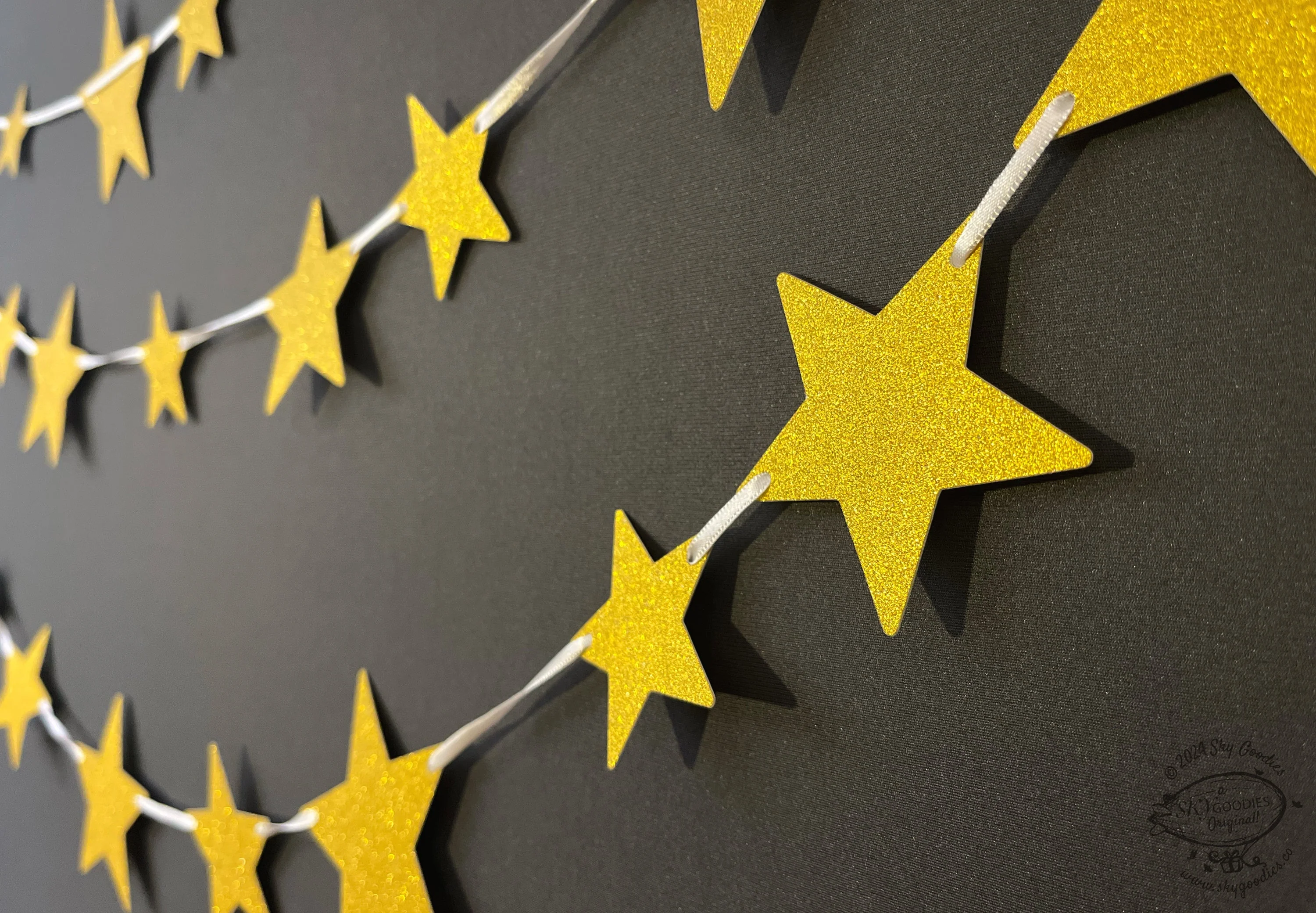 Golden Stars Paper Bunting - Image 2