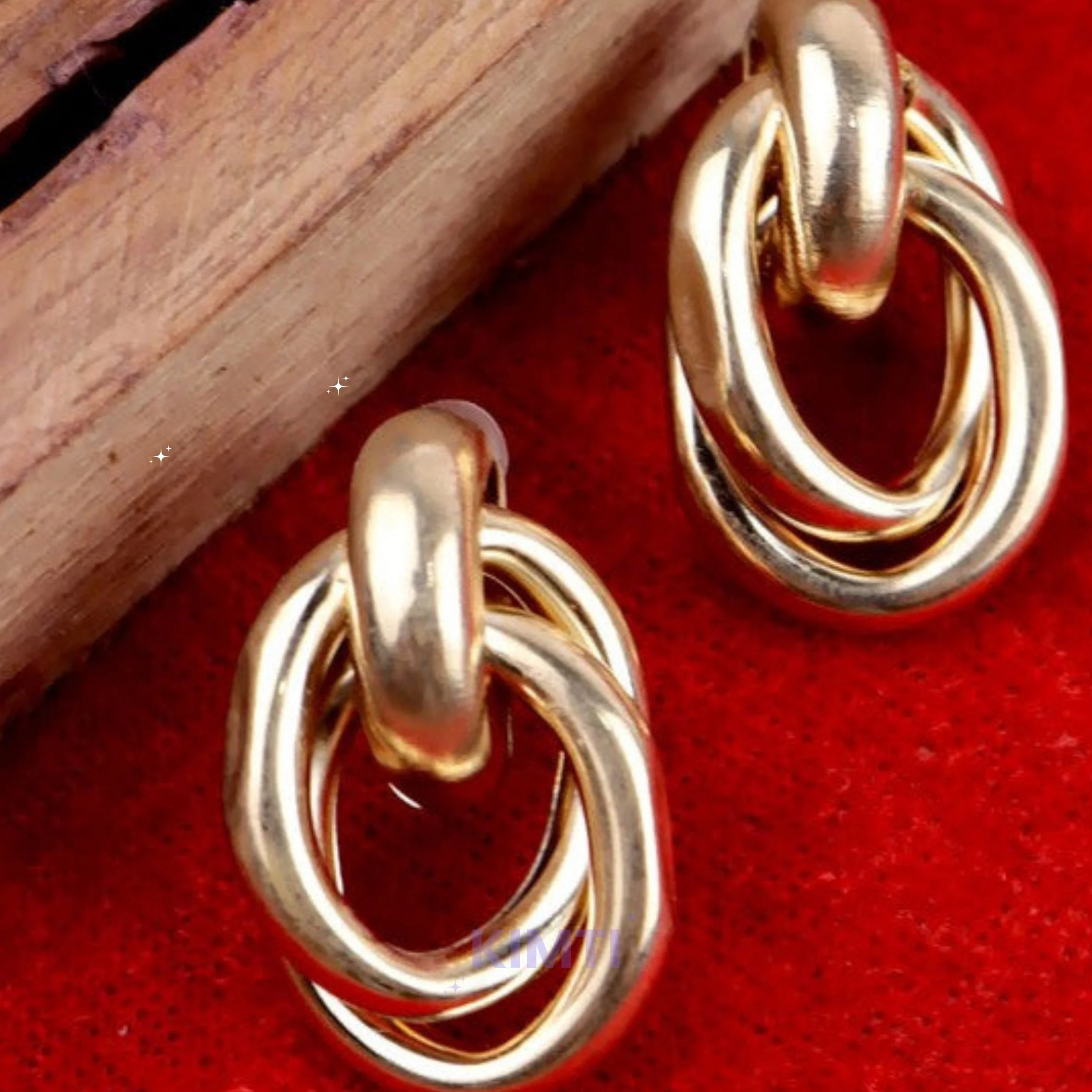 Golden Stud Earring - Image 3