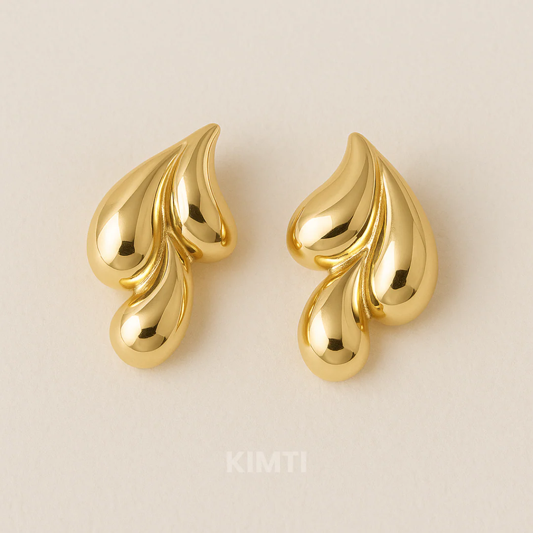 Golden Triple Stud Earring — Buy Any 5 for Rs. 599 - Image 6