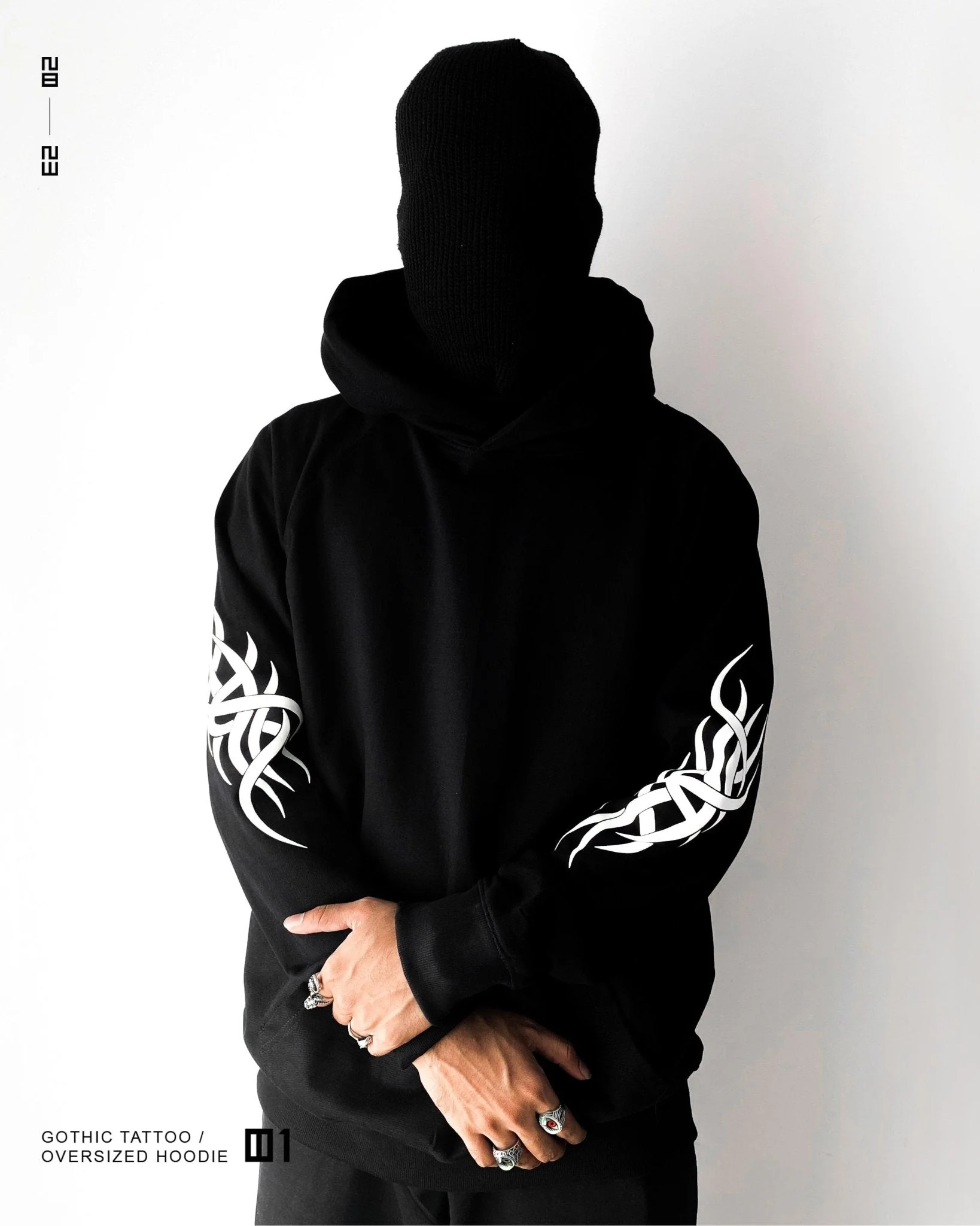 Gothic Tattoo / Oversized Hoodie - Image 2