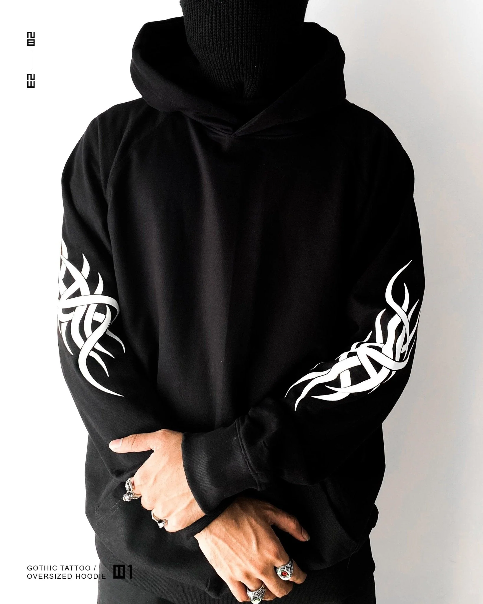 Gothic Tattoo / Oversized Hoodie - Image 3