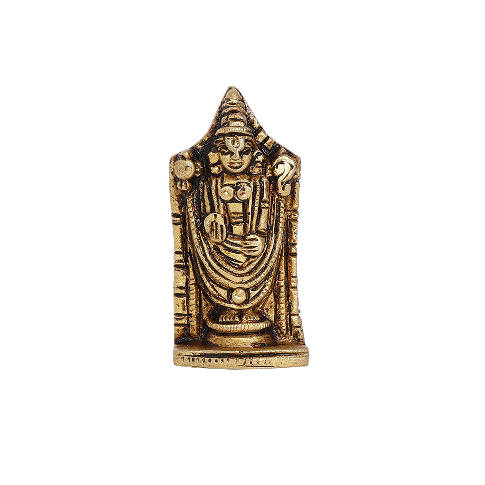 Govinda Balaji Brass Idol | 100% Pure Brass | Antique Finish - Image 3