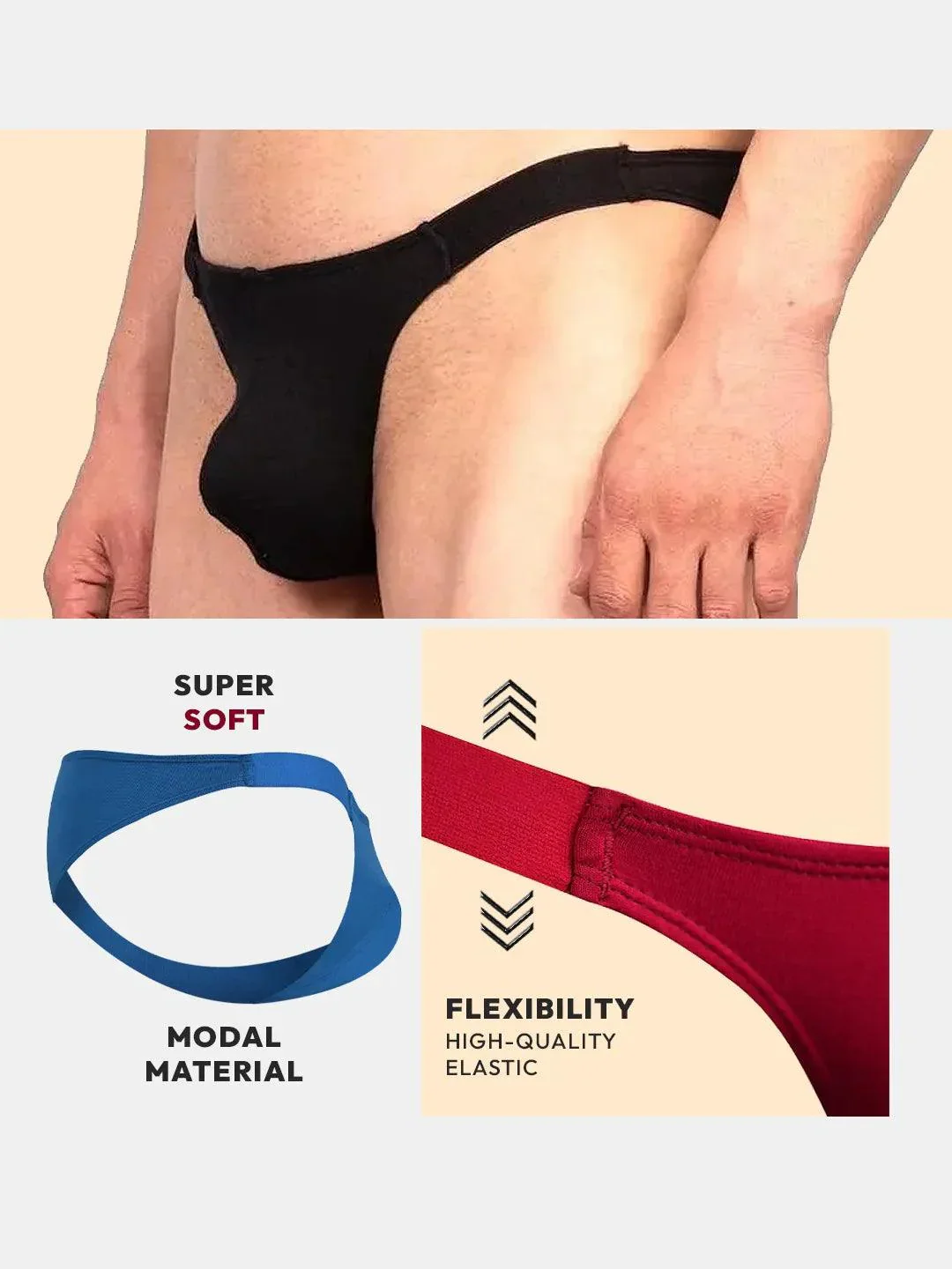 Grab Elastic Brief /Black - Image 5