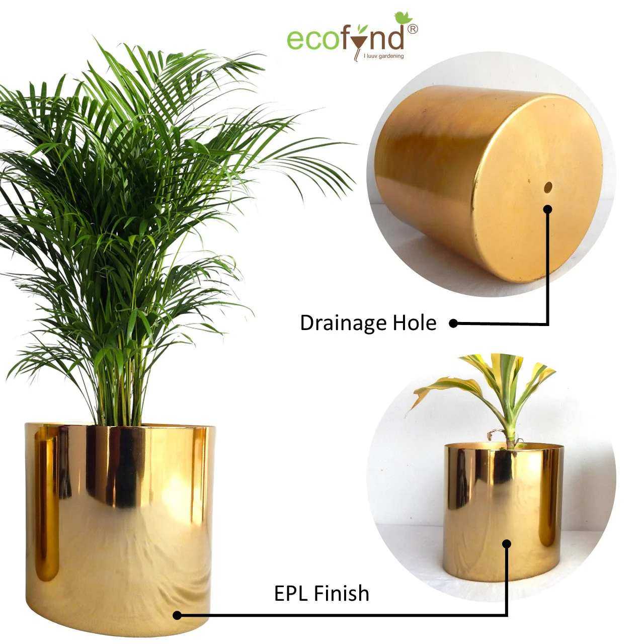 Grace Gold Metal Pot - Image 5