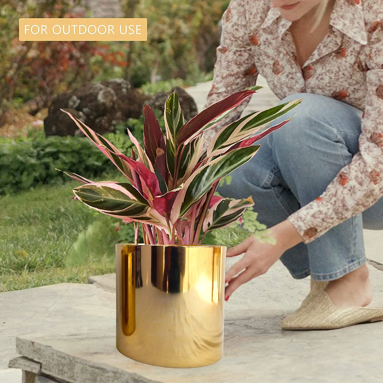 Grace Gold Metal Pot - Image 7