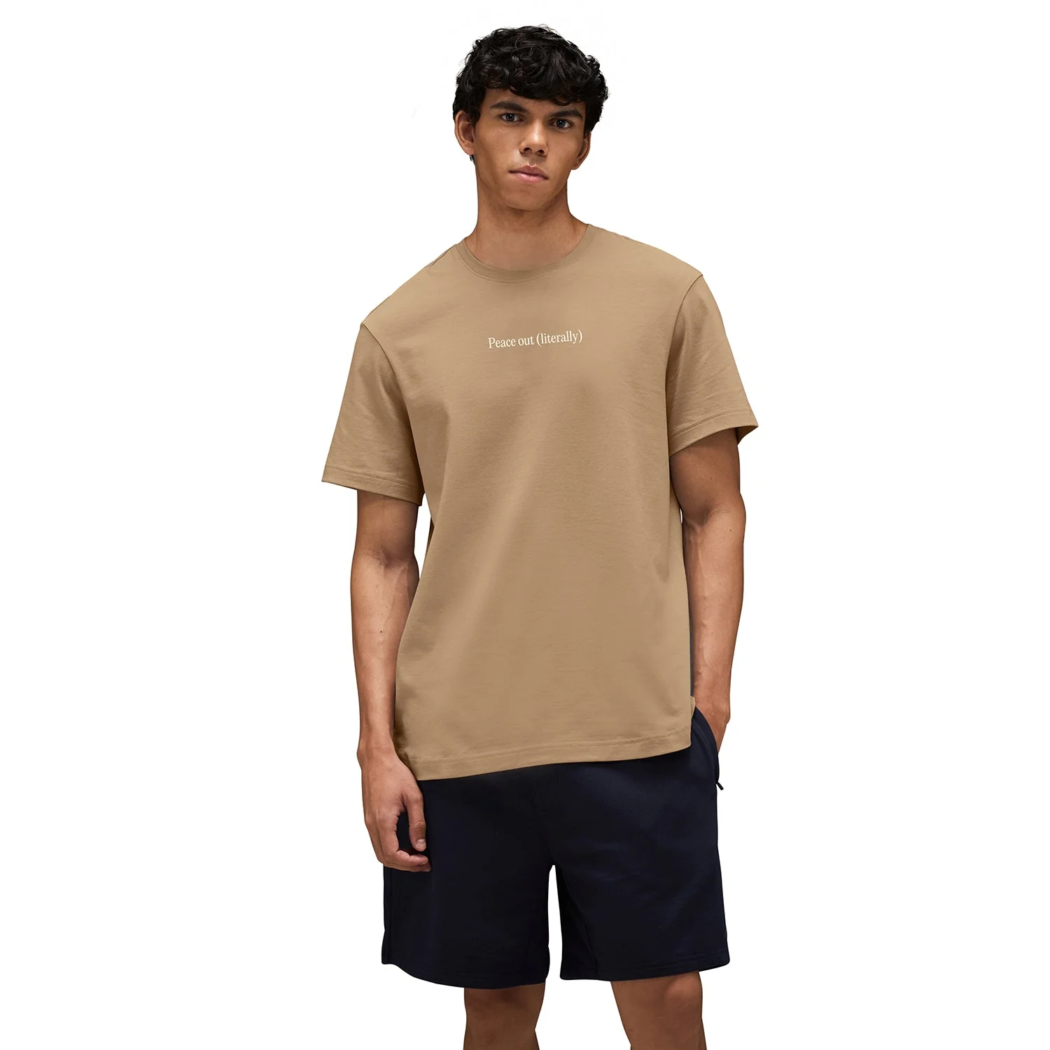 Graphic Tee Unisex Beige- Peace Out - Image 10