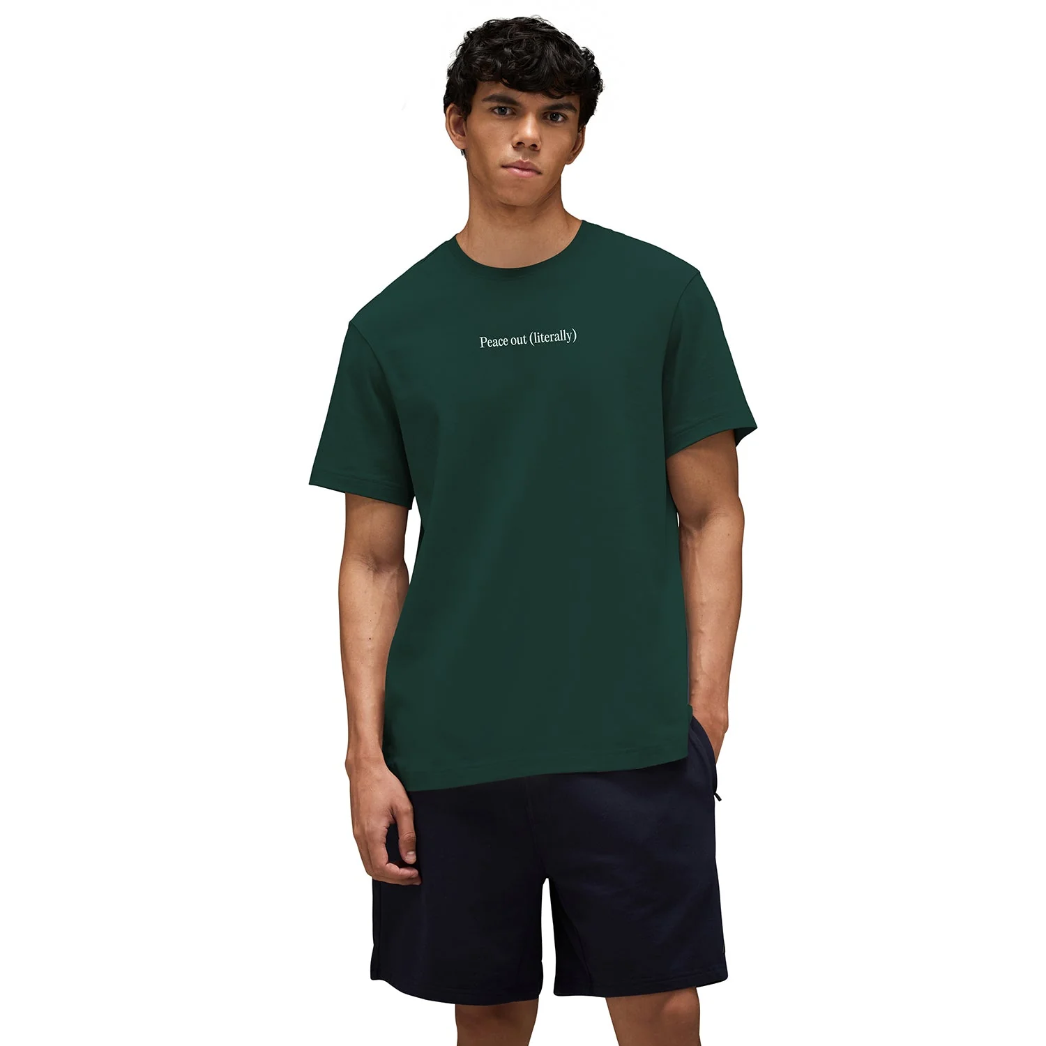 Graphic Tee Unisex Bottlegreen - Peace Out - Image 11