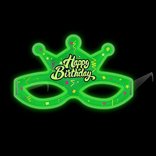 Green 15.3 cm x 8 cm Happy Birthday Type Night Glow-Ing In Dark Eye/Face Mask - Image 2
