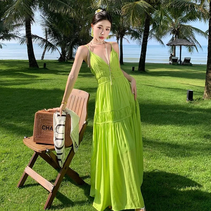 Green Backless Dress - Image 2