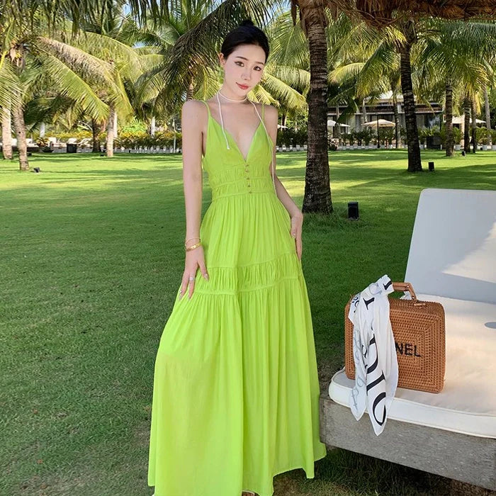 Green Backless Dress - Image 5