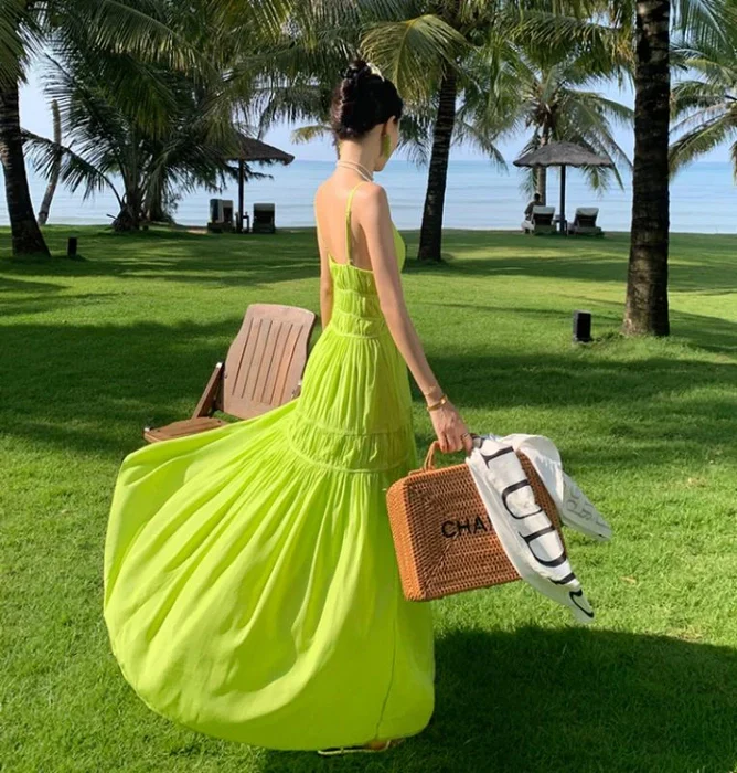 Green Backless Dress - Image 6