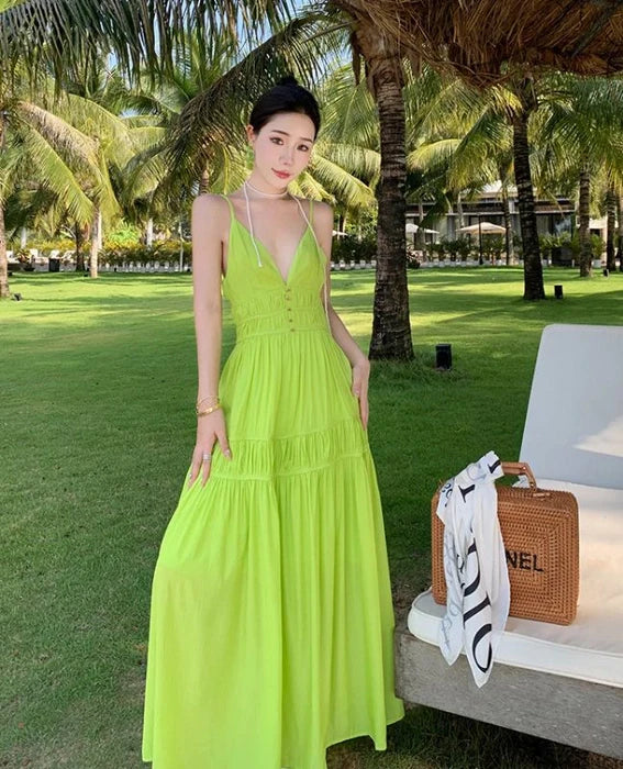 Green Backless Dress - Image 7