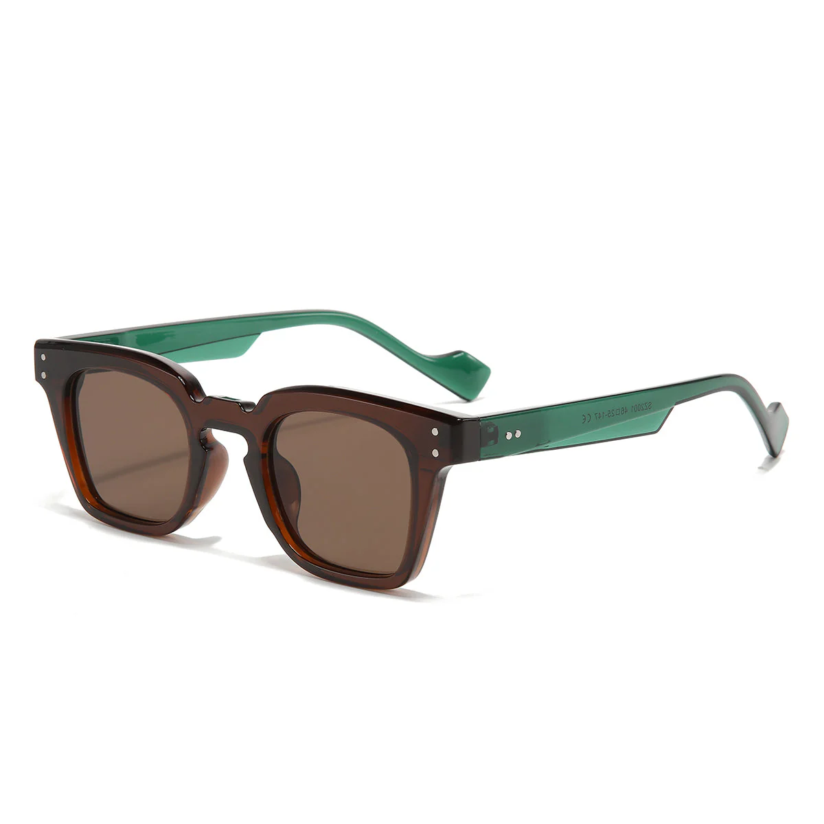 Green Brown Brown SZ 2001 Square Sunglasses - Image 5