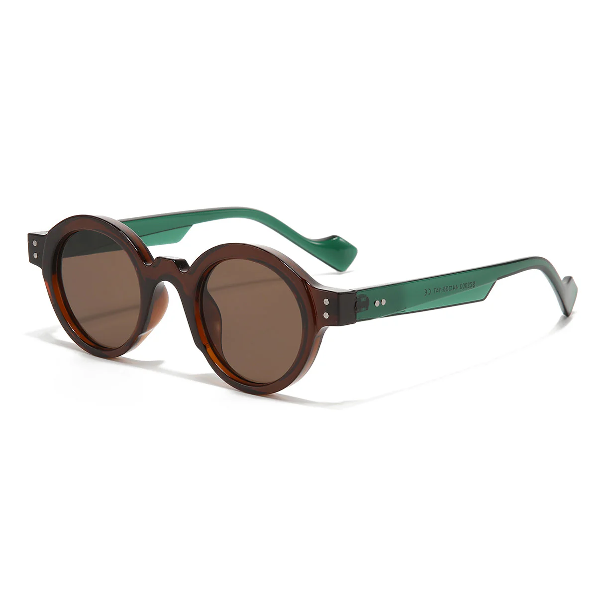 Green Brown Brown SZ 2003 Round Sunglasses - Image 6