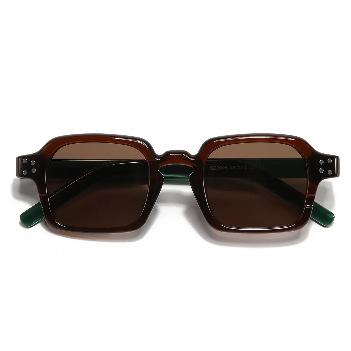 Green Brown SZ 2005 Square Sunglasses - Image 7