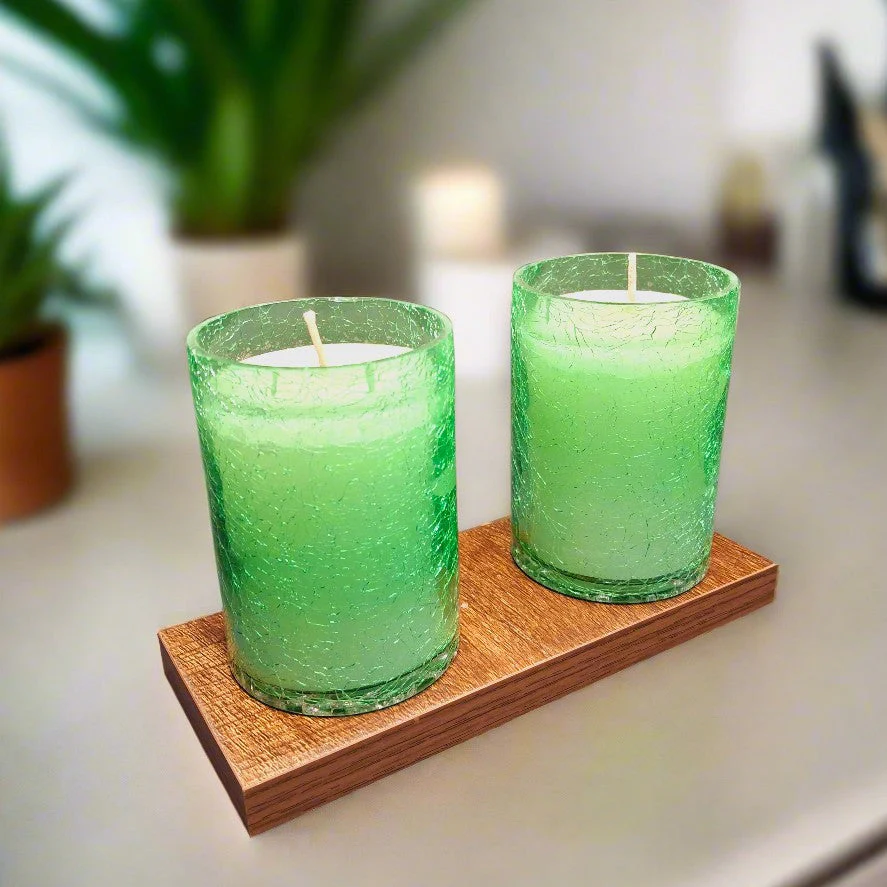 Green Crack Jar Candle set of 2 - Image 3