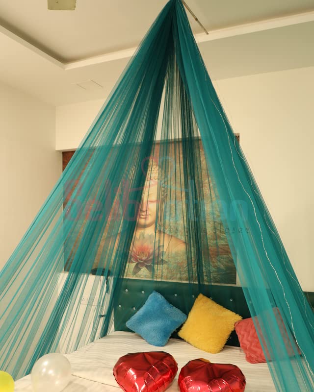 Green Decoration Net Cabana Tent Cloth  (With 5M Led Light) - Image 3