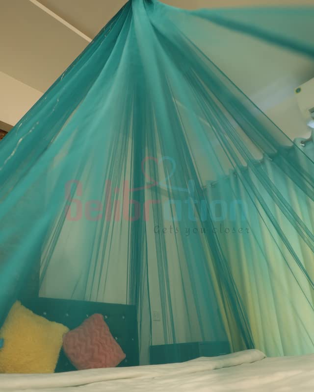 Green Decoration Net Cabana Tent Cloth  (With 5M Led Light) - Image 4