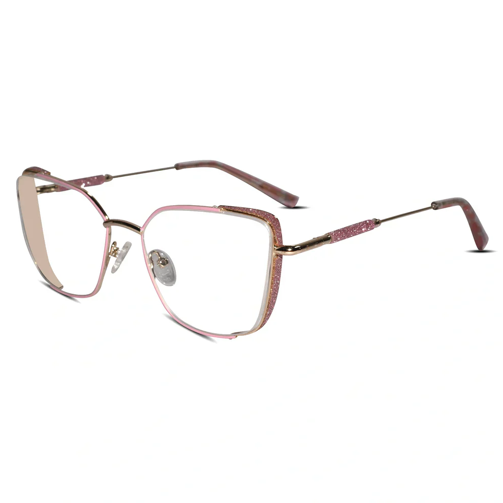 Green Designer Cat eye Rimless Eyeglasses For Women - Image 7