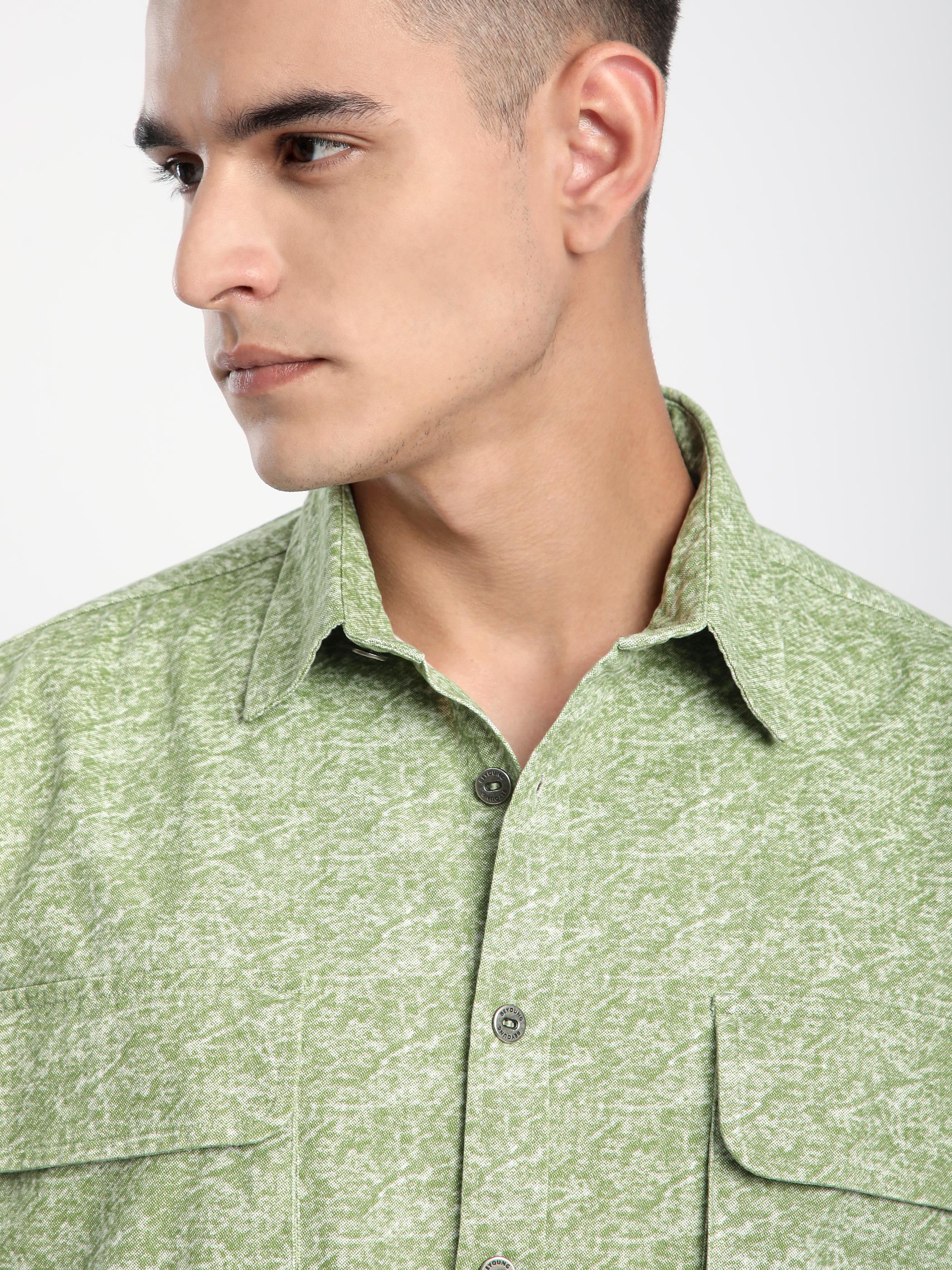 Green Dye Effect Shacket - Image 5