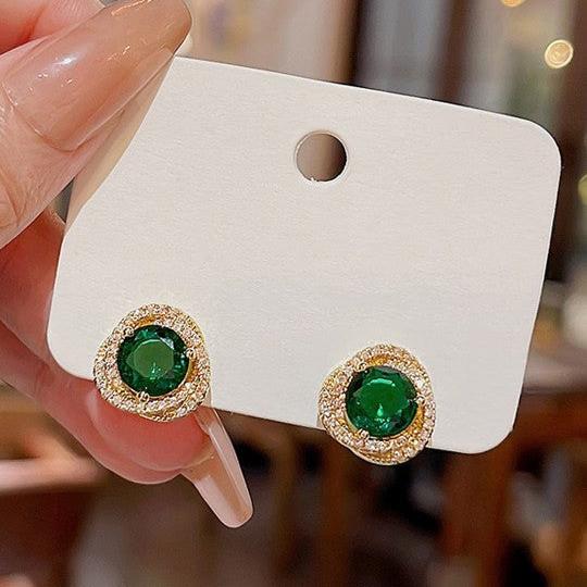 Green Emerald Stud Earring — Buy Any 5 for Rs. 599 - Image 2
