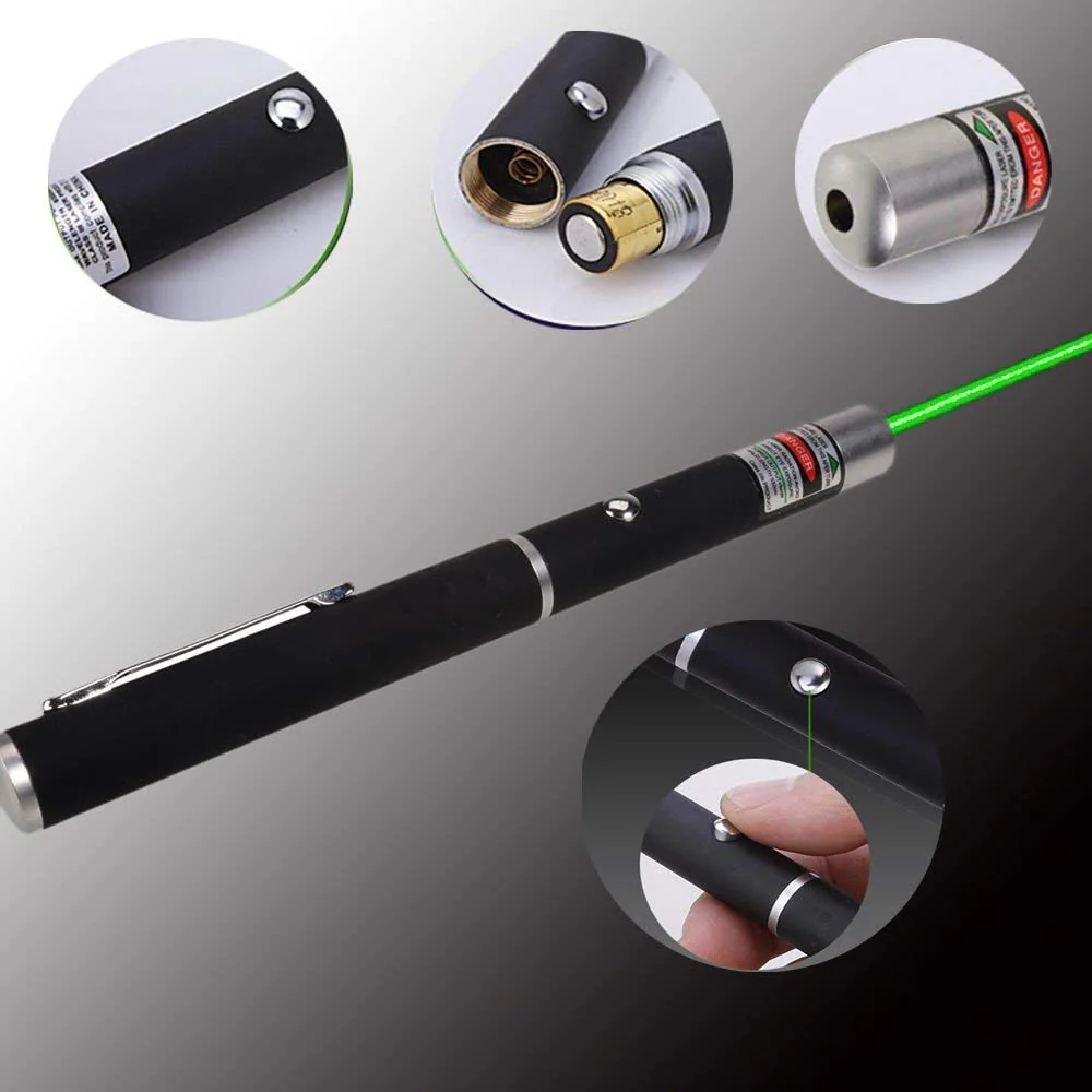 Green Laser Light Pen with Adjustable Cap to Change Design - for Presentations & Parties - Image 2