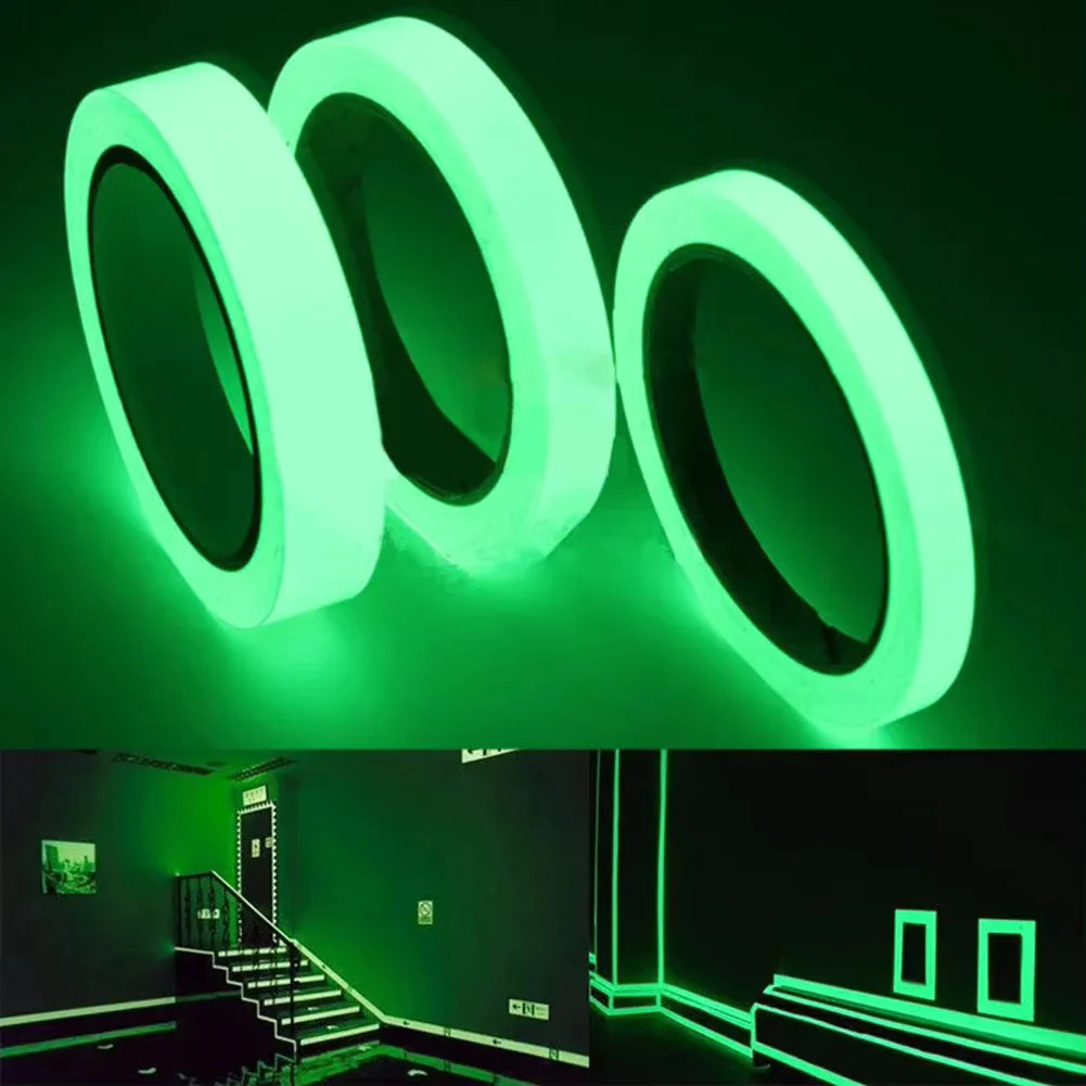 Green Neon Luminous Waterproof Tape For Party Decor, Safety, Glow Stair 1pc