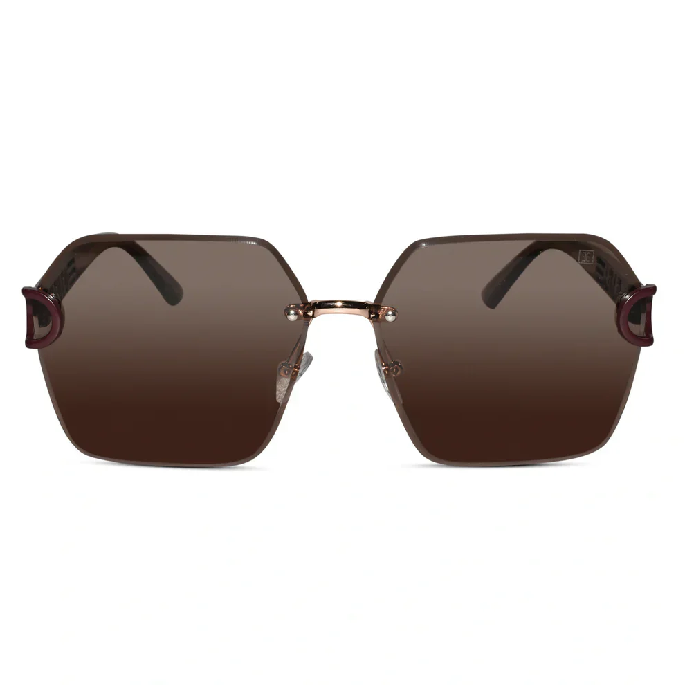 Green Oversize Wayfarer Sunglasses For Women - Image 8