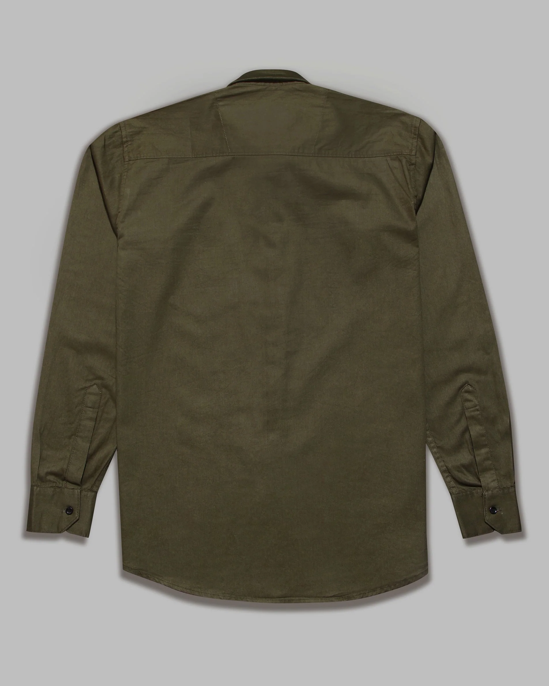 Green Super Soft Black Button Premium Cotton Shirt - Image 6