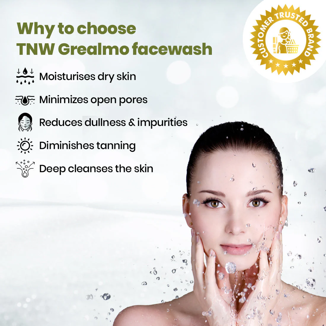 Green Tea Face Wash (Grealmo) - Paraben/Sulphate-Free. - Image 6
