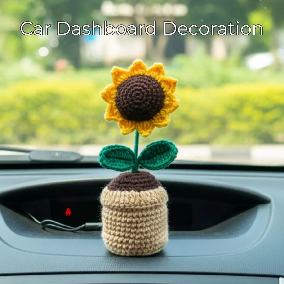 Greenkin Handmade Crochet Sunflower with Pot - Image 2