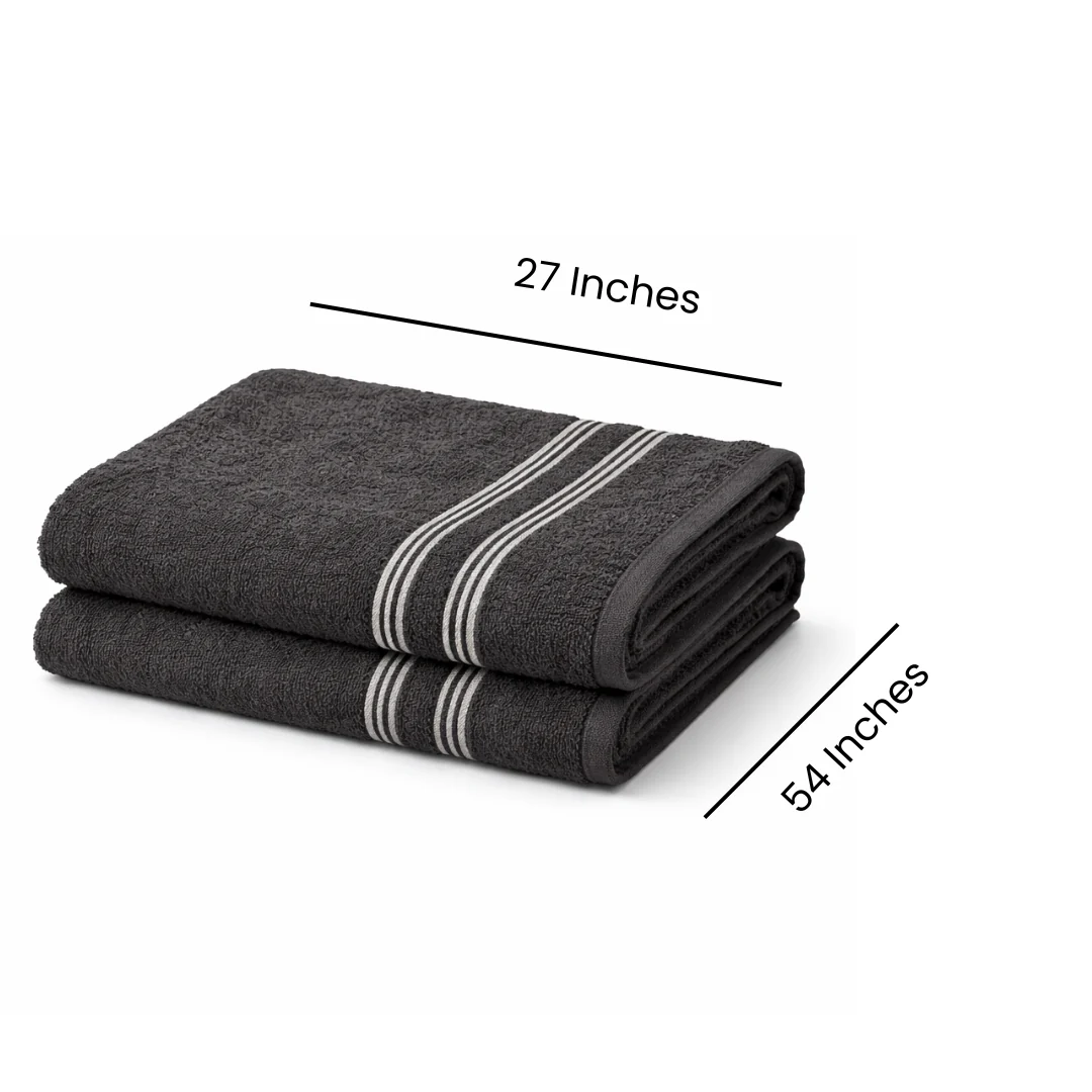Grey Bath Towel – Soft Cotton Towel | Highly Absorbent & Quick Dry | Premium Bathroom Towel | Skin-Friendly & Durable - Image 4