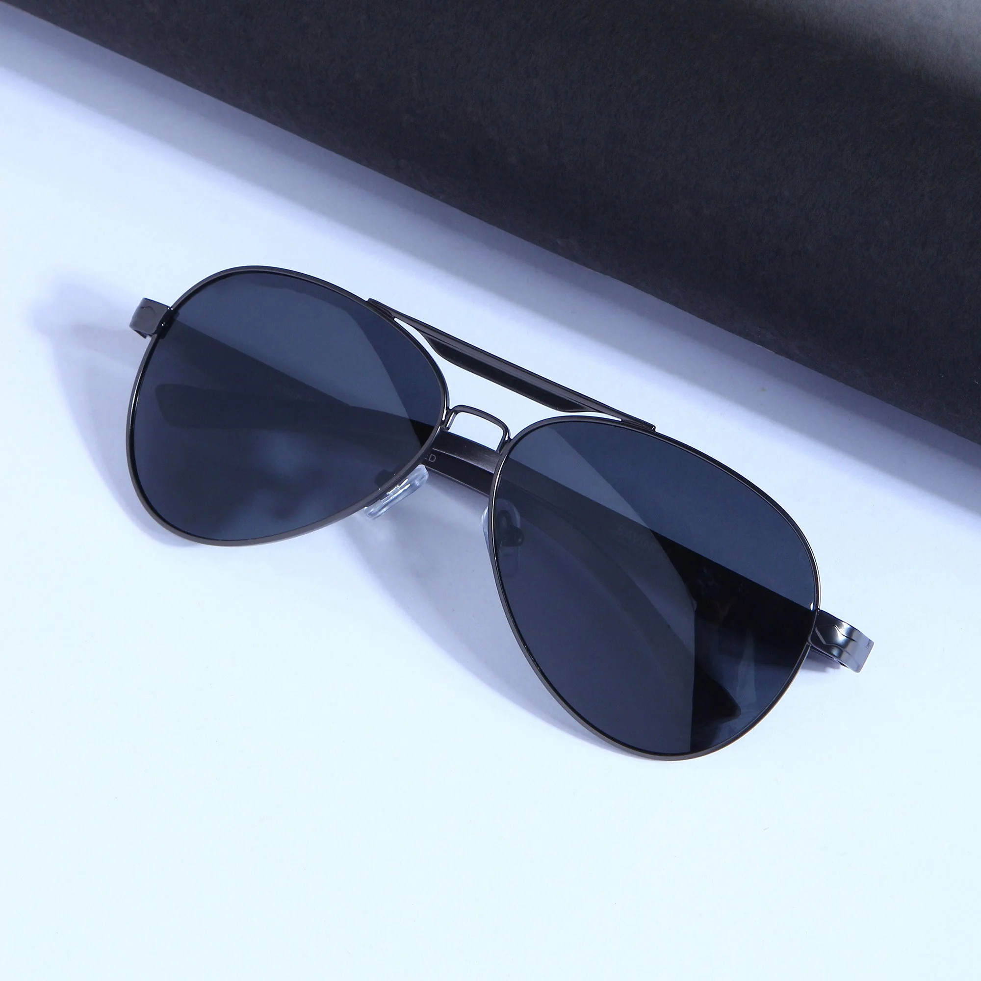 Grey Black BS80508 Aviator Sunglasses - Image 5