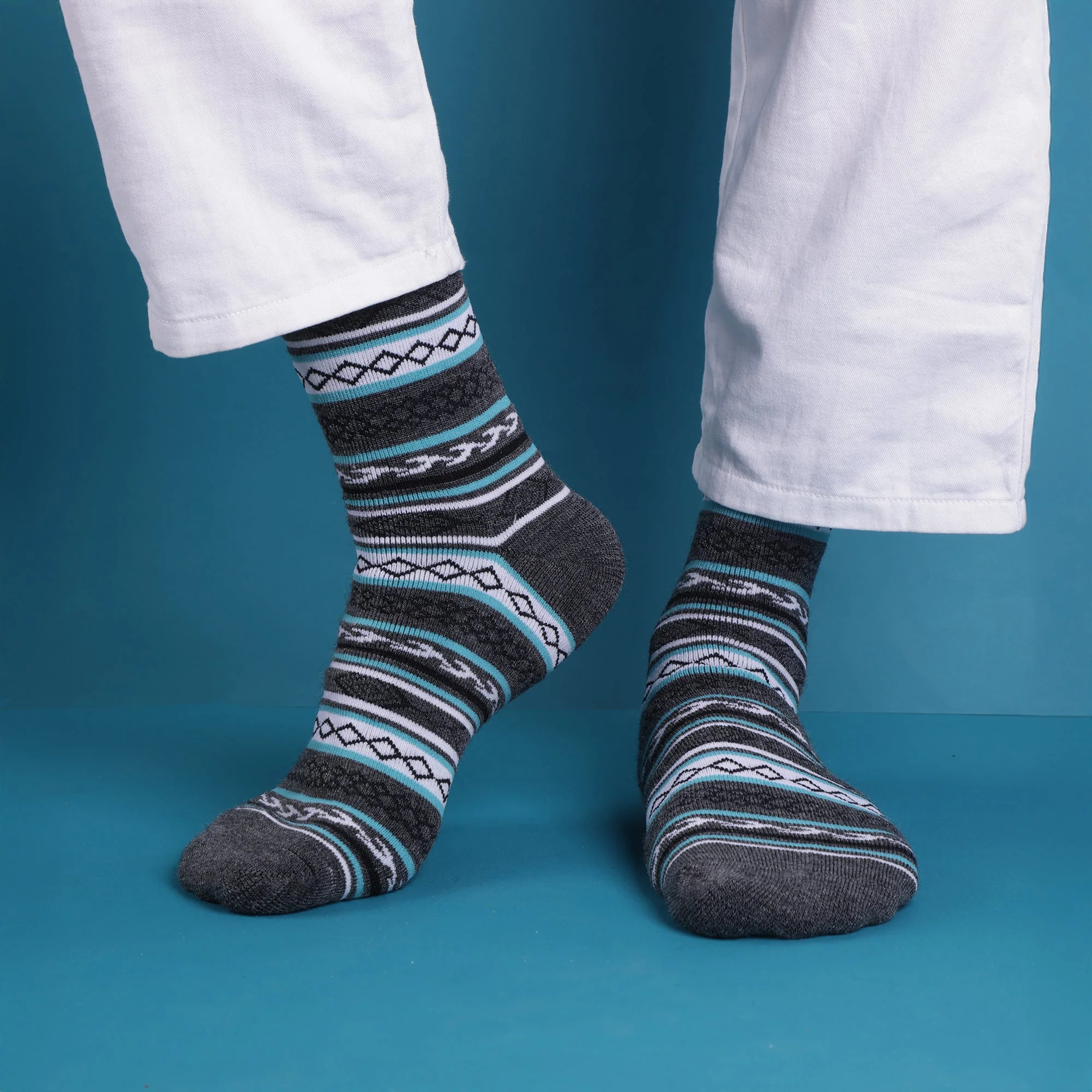 GREY/BLUE- MULTICOLOR WOOLEN EDITION - Image 2