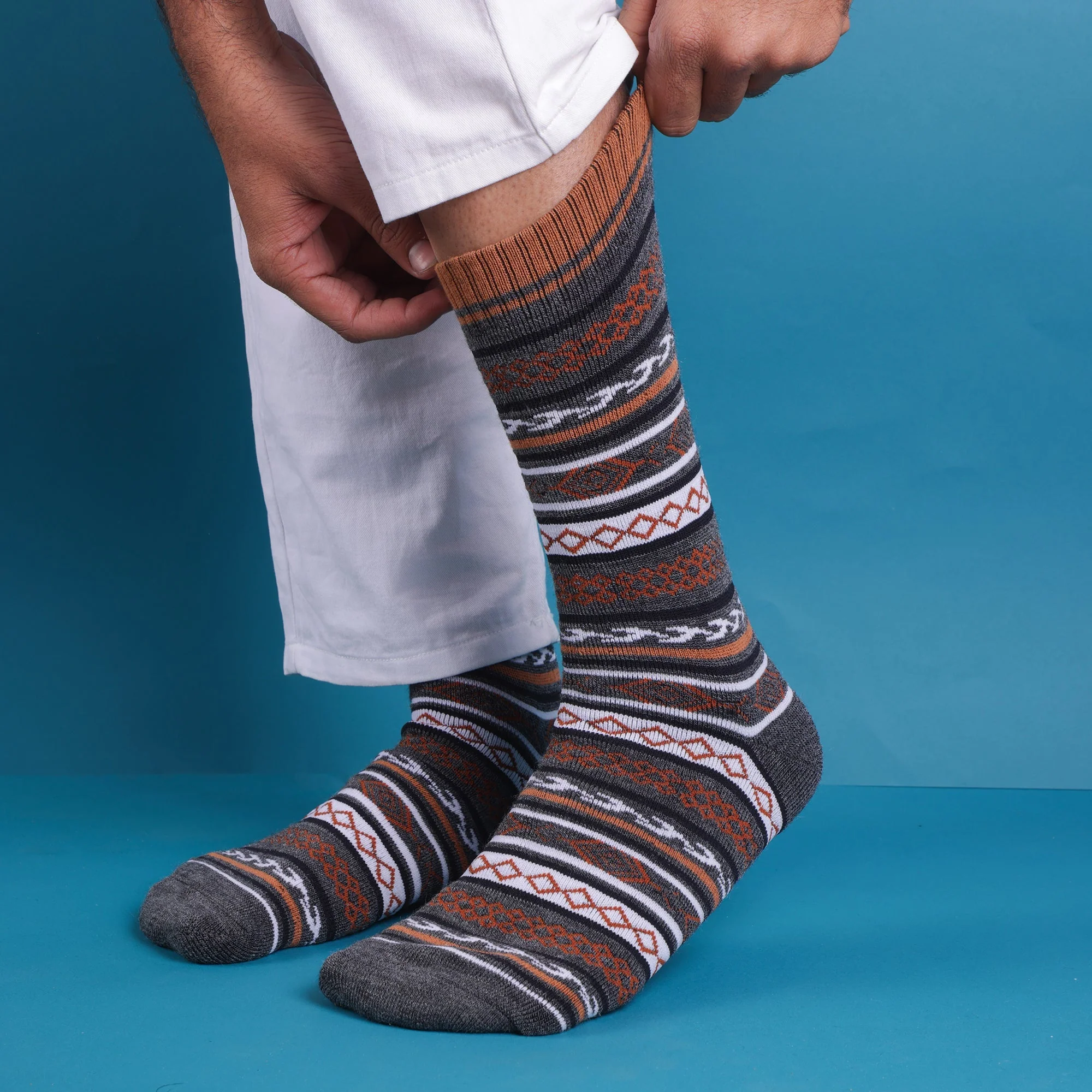 GREY/BROWN- MULTICOLOR WOOLEN EDITION - Image 2