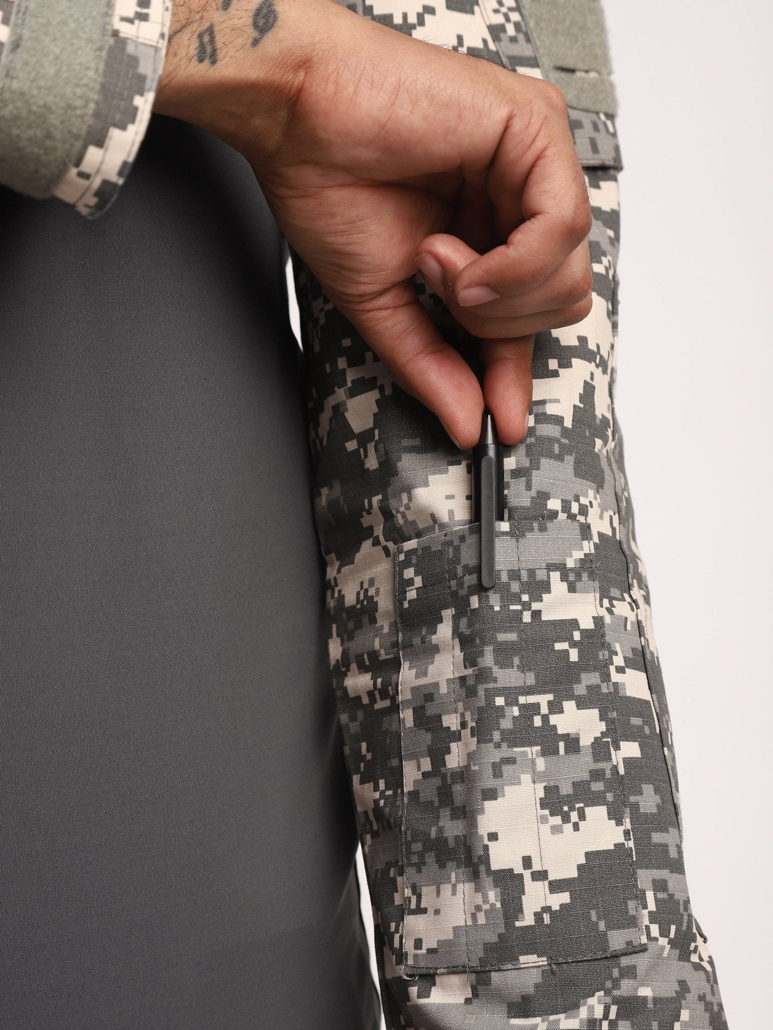 Grey Digital Full Sleeves Tactical T-Shirt - Image 8
