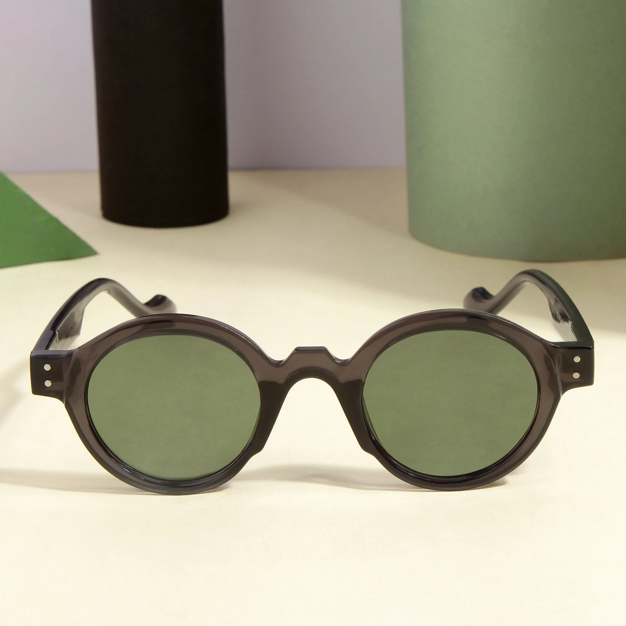 Grey Green SZ 2003 Round Sunglasses - Image 3