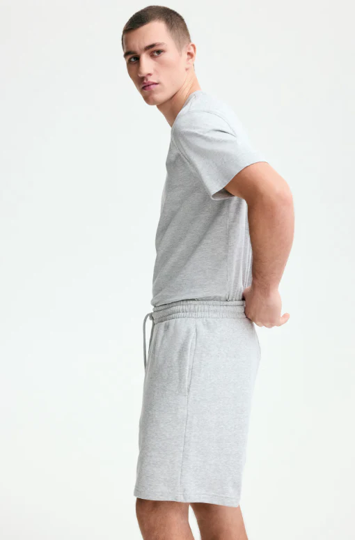 Grey Solid Shorts - Image 3